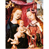 The Betrothal Of St. Agnes By Meister Des Bartholo Cut Outs