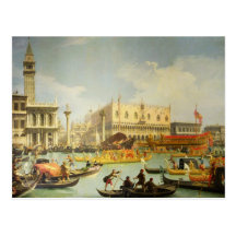 The Betrothal of the Venetian Doge to Adriatic Postcard