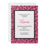 The Big 40 Pink Leopard Birthday Invitation