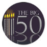 The Big 50 Black Birthday stickers