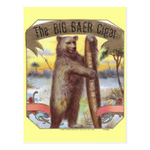 The Big Baer Cigar Label Post Cards