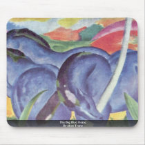 The Big Blue Horse By Marc Franz Mouse Mats