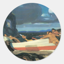 The Big Dory, George Bellows 1913 Round Sticker