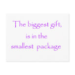 The biggest gift -postcard