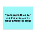 The biggest thing for me this year....is to wea... postcards