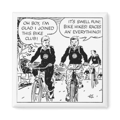 the bike club magnet by boylearnsglass