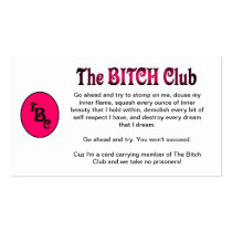 The Bitch Club Card Business Card