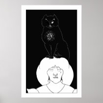 The Black Cat by Aubrey Beardsley Poster Print