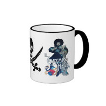 THE BLACK CORSAIR  SKULL CROSSED SWORDS COFFEE MUG