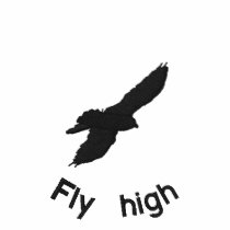 The black crow  Fly high, polo shirt