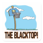 The Blacktop Square Stickers