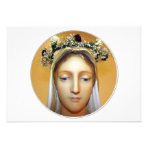 The Blessed Virgin Mary Statue ( May Crowning ) Personalised Invites