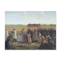 The Blessing of the Wheat in the Artois, 1857 Post Card