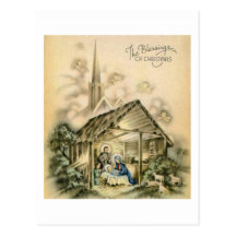 The Blessings of Christmas Nativity Scene Postcard