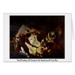 The Blinding Of Samson By Rembrandt Van Rijn Cards