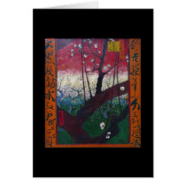 The Blooming plum tree By Vincent Van Gogh Greeting Card