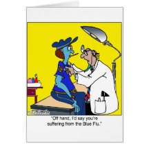 The Blue Flu Greeting Card