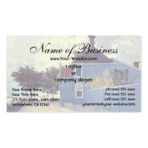 The Blue House at Zaandam by Claude Monet Business Card Templates