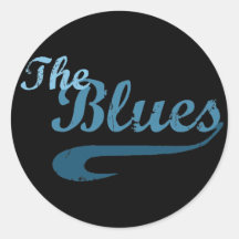 The Blues Round Stickers