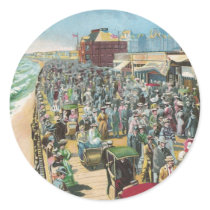 The Board Walk and Brighton Casino Round Sticker