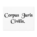 The body of civil law post card