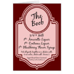 The Boob Recipe Card