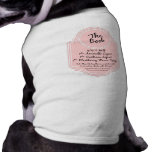 The Boob Recipe Dog Tee pet clothing