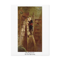 The Bookworm By Carl Spitzweg Postcard