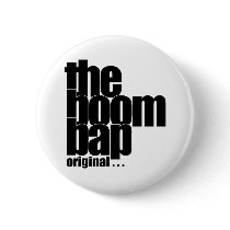 The Boom Bap circular badge Button