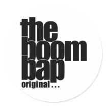 The Boom Bap circular sticker