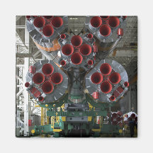 The boosters of the Soyuz TMA-14 spacecraft Fridge Magnet