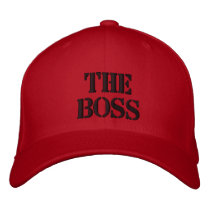 THE BOSS EMBROIDERED BASEBALL CAP