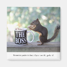 "The Boss" Squirrel Fridge Magnet