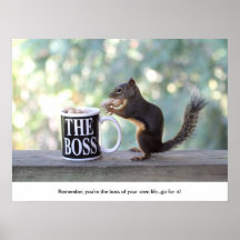 "The Boss" Squirrel Print