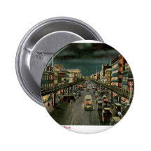 The Bowery, by Night, New York. Vintage. Pin