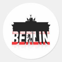 The Brandenburg Gate in Berlin Round Stickers