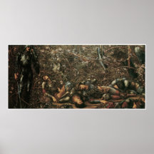 The Briar Rose - The Prince enters the Briar Wood Print