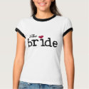 The Bride Black with Red Heart t-shirts