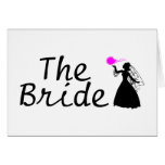 The Bride Bride Black Wedding Bouquet Card