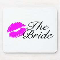 The Bride Pink Lips Kiss Mousepad