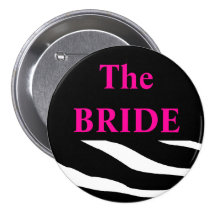 The Bride Zebra Button