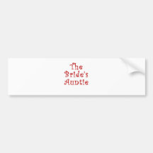 The Brides Auntie Bumper Sticker