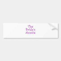 The Brides Auntie Bumper Sticker