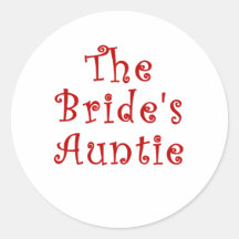 The Brides Auntie Stickers