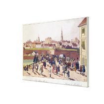 The Bridge at Leopoldstadt, Vienna, 1780 Gallery Wrapped Canvas