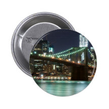 The Brooklyn Bridge - Color Pinback Buttons