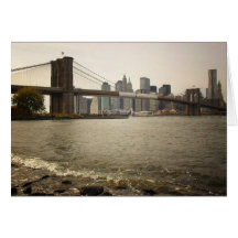 The Brooklyn Bridge, View from Brooklyn Card