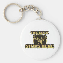 The Buck Stops Here Hunting keychains