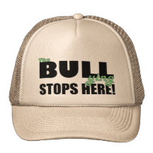 The Bull-ying Stops Here Green Khaki Hat