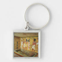 The burial chamber in the Tomb of Tutankhamun Keychains